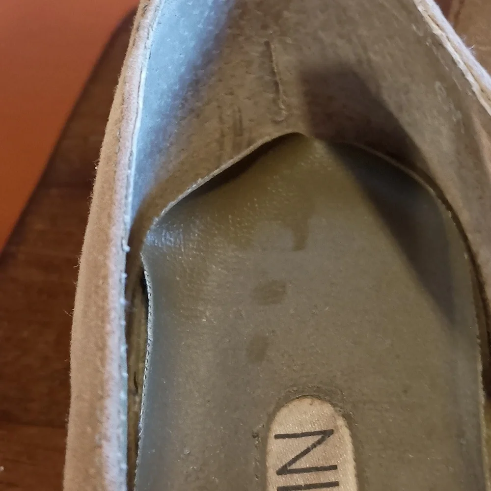 Nicole vtg suede tan women's shoes, sz 6 - Picture 3 of 9